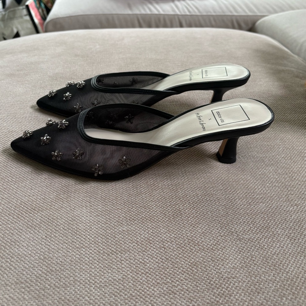 Dolce Vita x For Love and Lemons Claire Black Heels - Picture 3 of 4